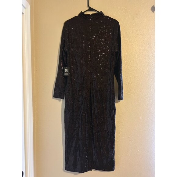 NWT - Sequin Mock Neck Long Sleeve Dress - Picture 2 of 3